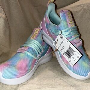 Adidas Kids' Lite Raced Adapt 7.0-Bliss Lilac, halo mint, powder yellow, Size 2